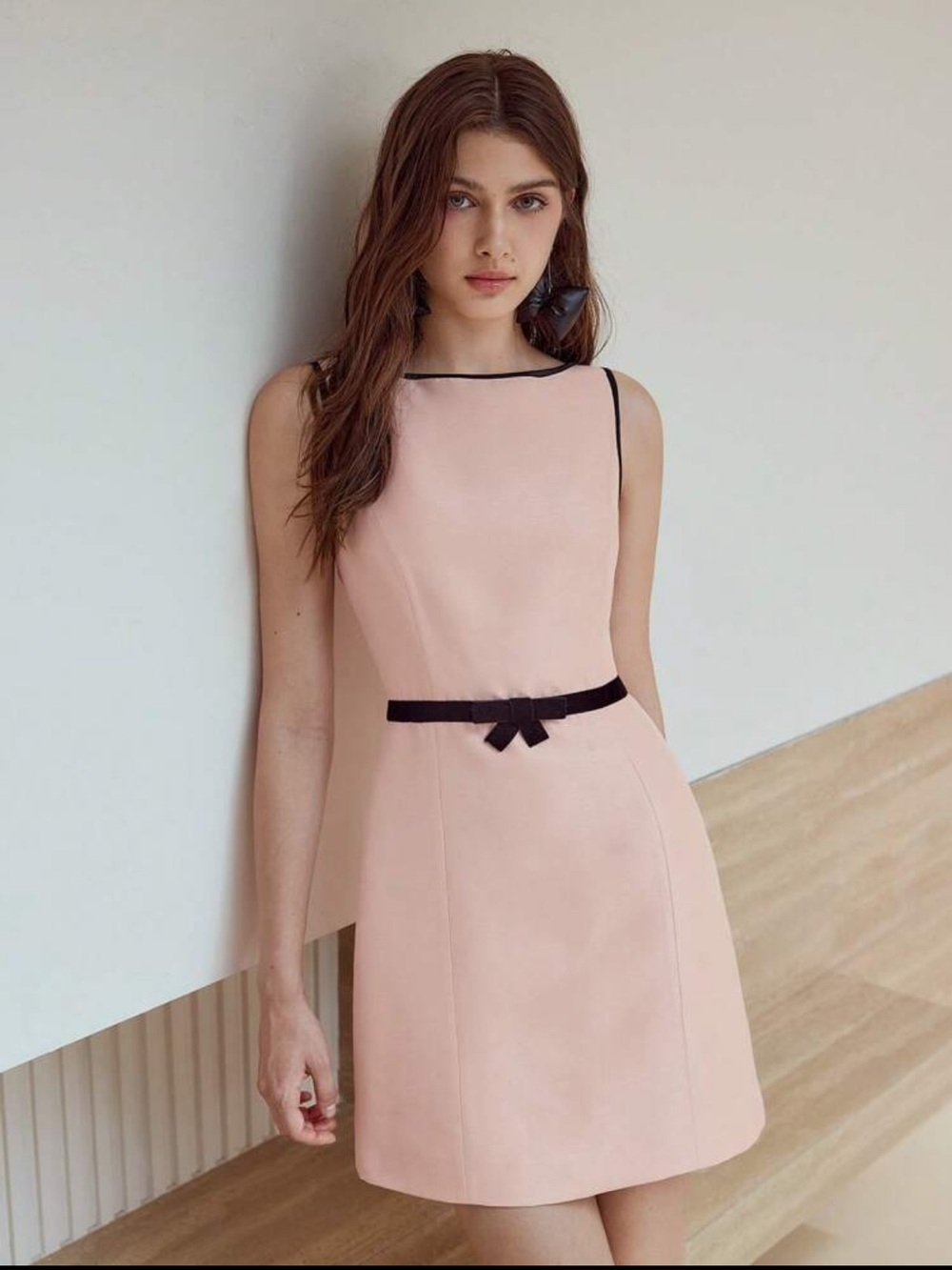 MOTF Pink Mini Dress with Black Trim